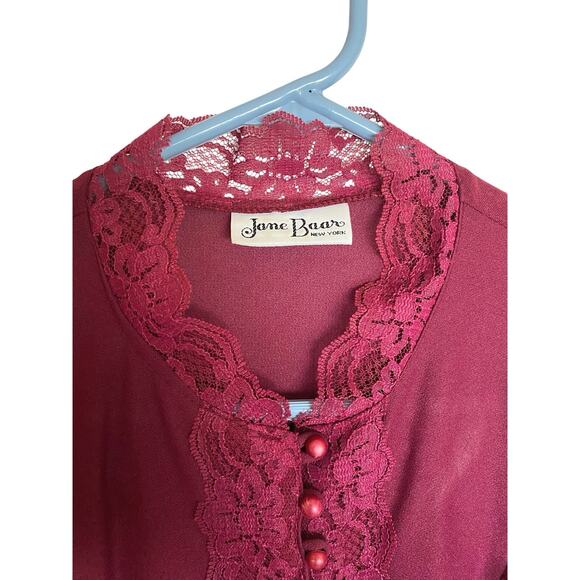 Vintage Jane Baar Burgundy Dress - Picture 2 of 5